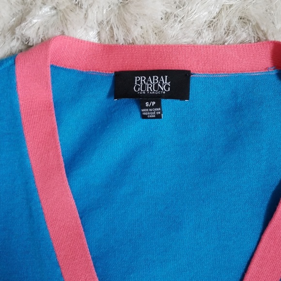 Prabal Gurung blue and pink cardigan - Picture 2 of 3
